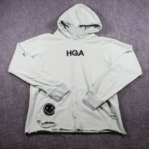 Native Supply HGA Distressed Hoodie Mintgrün Baumwolle Smiley Patch Large - Bild 1 von 7