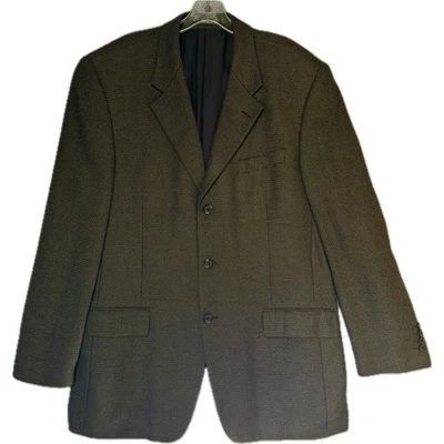 Blazer Chaqueta Ing Loro Piana of Italy Lujosa 100% Cachemira Hombres 44 Marrón Negro Foto 1 de 4