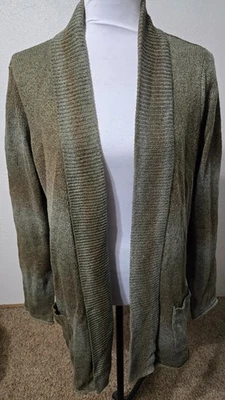 White Stag womens M NEW sweater cardigan green brown long sleeve pockets - Image 1 of 3