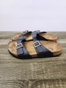 Papillio Birkenstock  41 Arizona Sandals Women's 10 Gray Leather Straps Jewels - Picture 1 of 10