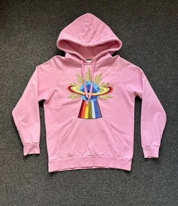 Gucci Rainbow Earth 2017 Pink Hoodie Sweatshirt Size S - Picture 1 of 13