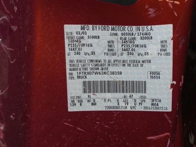 Passenger Side View Mirror Power Heritage Fits 02-04 FORD F150 PICKUP 512619 Foto 1 de 4