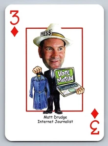 John McCain Präsidentschaftskampagne Spielkarte - 3 Diamanten mit Matt - Bild 1 von 2