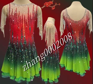 Ice Figure Skating Dress /Rhythmic Gymnastics Costume/Twirling Tap Dance Leotard - Picture 1 of 7