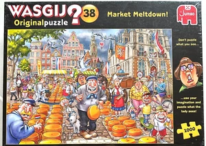 WASGIJ? 38 Market Meltdown New 1000 pc Puzzle Cartoon People Dropping Item - Picture 1 of 10