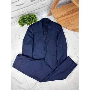 Hugo Boss ing Loro Piana Formal Suit Navy Blue Size 54R - Picture 1 of 11