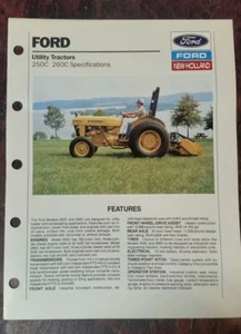 Ford 250c 260c Utility Tractor Bifold Brochure - Picture 1 of 1