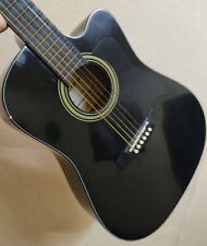 Caraya Guitar Vintage C-831BK Black Bright original Acoustic Metal nylon strings for sale