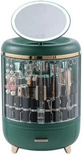 Modern LED Lighted Mirror Makeup Organizer Stand for Bathroom, Dresser, and Vani - Picture 1 of 40