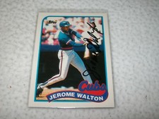 1989 TOPPS TRADED ROOKIE JEROME WALTON AUTOGRAPH AUTO #123T CHICAGO CUBS