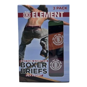 Calzoncillos boxer Element de algodón elástico para hombre con frente de mosca - Imagen 1 de 5