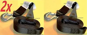 2x DELUXE BOAT PWC Jetski TRAILER REPLACEMENT WINCH STRAP 2" x20' WITH SNAP HOOK - Bild 1 von 4