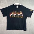2013 The Hunger Games Catching Fire Film Promo T-Shirt Erwachsene groß schwarz Herren