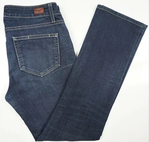 PAIGE Womens Peg Straight Dark Wash Straight Leg Stretch Denim Jeans Sz 28 - Picture 1 of 9