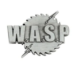WASP Metal Badge Brooch Pin W.A.S.P Rock Stranger Things Eddie Munson jacket cos - Picture 1 of 11