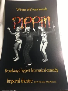 "Póster de tarjeta de ventana PIPPIN del Teatro Imperial 22x14"" Broadway NYC Tony Awards" - Imagen 1 de 7