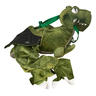 Green Dino Rider Halloween Costume Toddler 3T-4TOne Pc Step-In w Straps Dress Up - Image 1 of 4