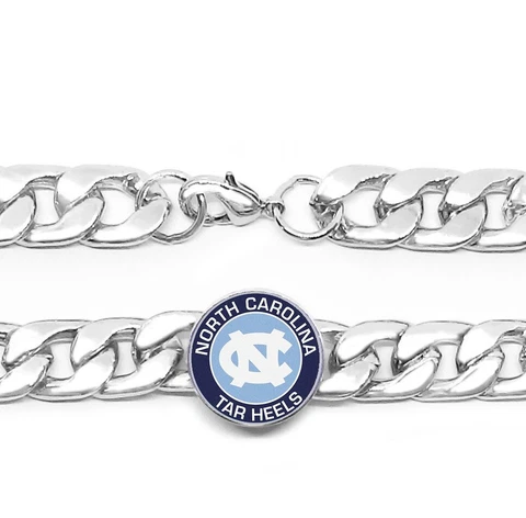 University of North Carolina Tar Heels Mens Womens Chain Link Bracelet Gift D4 Cover