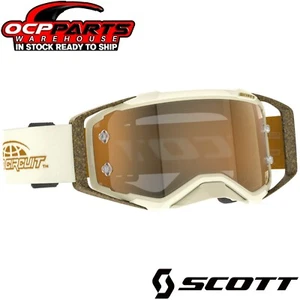 NEW! Scott Prospect Pro Circuit Amp Goggles Beige/Brown with Gold Chrome Lens - Bild 1 von 6