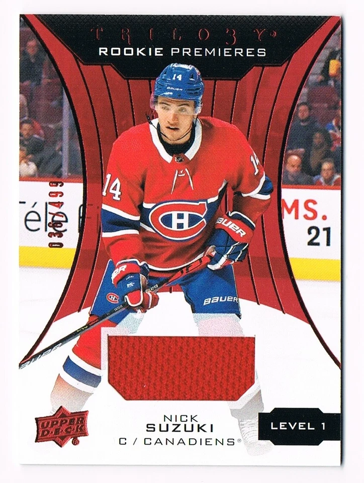 2019-20 Upper Deck Trilogy Rookie Premieres Red Foil Jersey Pick From List #/499 - Image 1 of 1