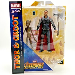 Diamond Select Marvel THOR & GROOT Avengers Infinity War Movie Action Figure NEW - Picture 1 of 7