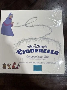 Walt Disney’s Cinderella Dreams Come True Sealed Commemorative Lithograph NEW - Picture 1 of 1