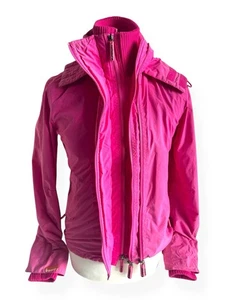 Superdry Japan Damen Windcheater Jacke | Gr. L | Hot Pink Kapuze Wandern - Bild 1 von 24