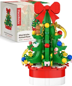 Flower Building Decoration Set - Mini Bricks Potted Christmas Tree - Home Acc... - Picture 1 of 12