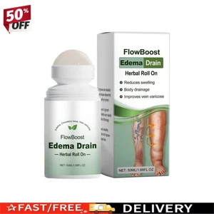 Flow Boost Edema Drenaje Herbal Roll on Reduce Hinchazón Cuidado Piernas Rollerball 50 ml - Imagen 1 de 17