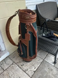 New Vintage Daiwa Coach Collection Golf Bag 3-way Divider Brown Green - Picture 1 of 16