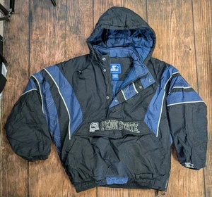 Giacca Pullover Vintage anni 90 Penn State Nittany Lions Starter NCAA Navy Taglia L - Foto 1 di 19