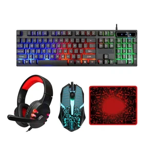 Zestaw klawiatury i myszy Ergonomiczna klawiatura mysz komputerowa klawiatura zestaw słuchawkowy - Zdjęcie 1 z 12