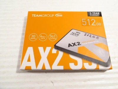 TEAMGROUP AX2 512GB 3D NAND TLC 2.5 Inch SATA III Internal Solid State Drive - Image 1 of 4
