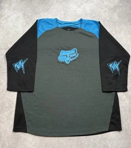 Fox Racing Men's Sz S Sample Jersey Shirt Cycling Motocross Bike Gray Blue - Picture 1 of 17