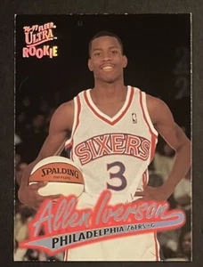 1996-97 FLEER ALLEN IVERSON ROOKIE RC #235 PHILADELPHIA 76ERS @ NON NUOVO DI ZECCA - Foto 1 di 3
