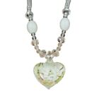 Glass Heart Pendant Multicolor Choker Chain Fashion Jewelry Ornaments-Decor