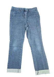 Womens Jeans 8 Liz Claiborne Capri High Rise Blue Denim 31x25 - Picture 1 of 7
