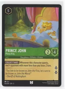 Disney Lorcana: Into the Inklands Prince John 83/204 Uncommon NON-FOIL - Picture 1 of 1
