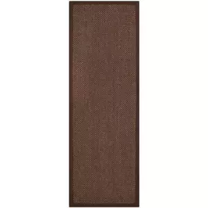 SAFAVIEH Area Rug 3'x6' Machine-Made Indoor Border Runner Natural Fiber Brown - Picture 1 of 7