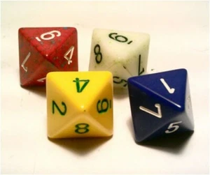 4 x D8 (Random Colour) Chessex Tabletop Games Warhammer 40K DICE - Picture 1 of 1