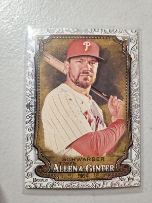 Kyle Schwarber 2024 Topps Allen & Ginter Foil Filagree #306 Phillies NM - Image 1 of 2