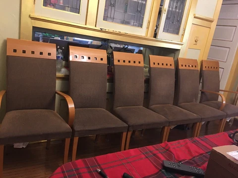 High end , brand name Italian Costantini Pietro Dining chairs set of 6 Cover