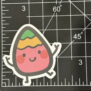 Candy Corn Red Green Yellow Dancer Matte - Vinyl Decal Sticker Bomb Kawaii Y2K - Picture 1 of 5