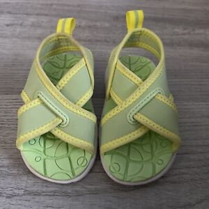 Nike Toddler Sandals Green Yellow Open Toe Adjustable Size 3C