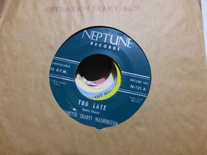 JEANETTE ( BABY) WASHINGTON MOVE ON & TOO LATE KILLER R&B N SOUL 45 - Picture 1 of 1