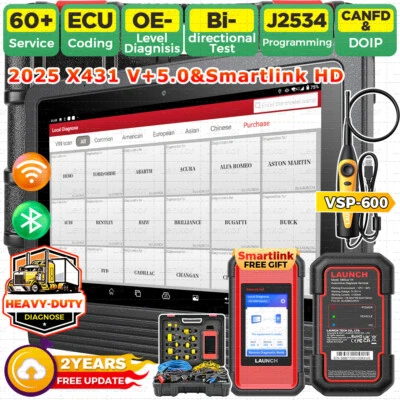 Launch X431 PRO3S+ SmartLink HD Heavy Duty Truck Car Scanner J2534 Programming - Image 1 of 4