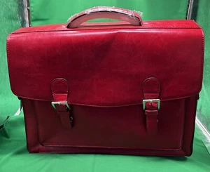 Locho Red Leather Camera Bag Satchel RED LEATHER NWT Flaw - Picture 1 of 19