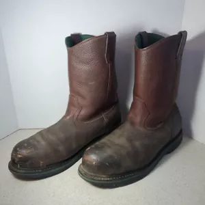 John Deere Men’s Size 15 W Leather Waterproof Steel Toe Boots JD4383 - Picture 1 of 12