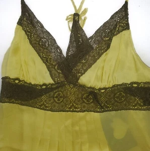 TWINSET Simona Barbieri Spaghetti Strap Street Wear Yellow Tank Top Lingerie XS - Picture 1 of 5