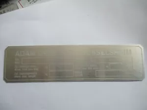 Placa de características Opel placa flash GT Admiral diplomático récord Commodore antiguo año - Imagen 1 de 1